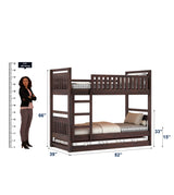 Swift Solid Sheesham Wood Bunk Bed With Ladder & Trundle Bed - 3 years Warranty