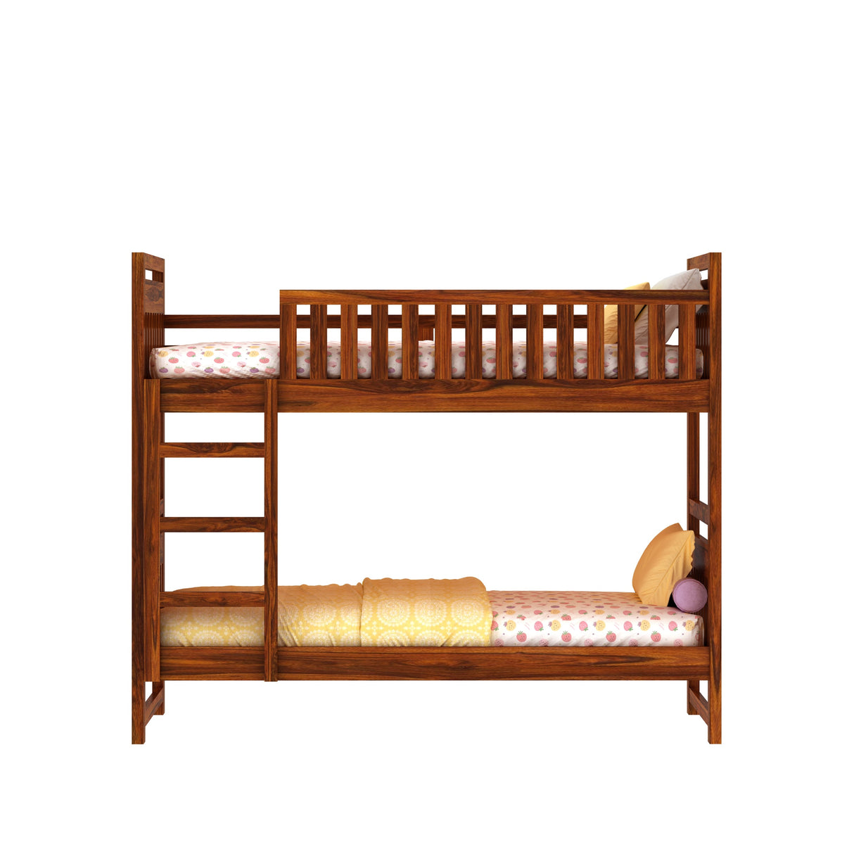 Swift Solid Sheesham Wood Bunk Bed Without Storage - 3 years Warranty