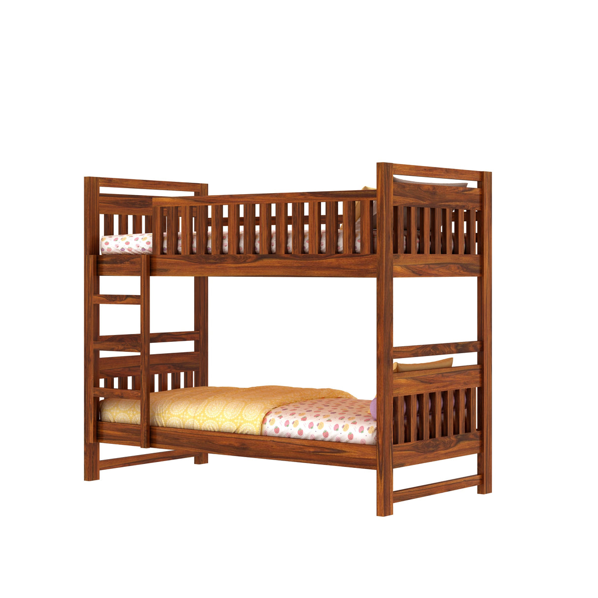 Swift Solid Sheesham Wood Bunk Bed Without Storage - 3 years Warranty