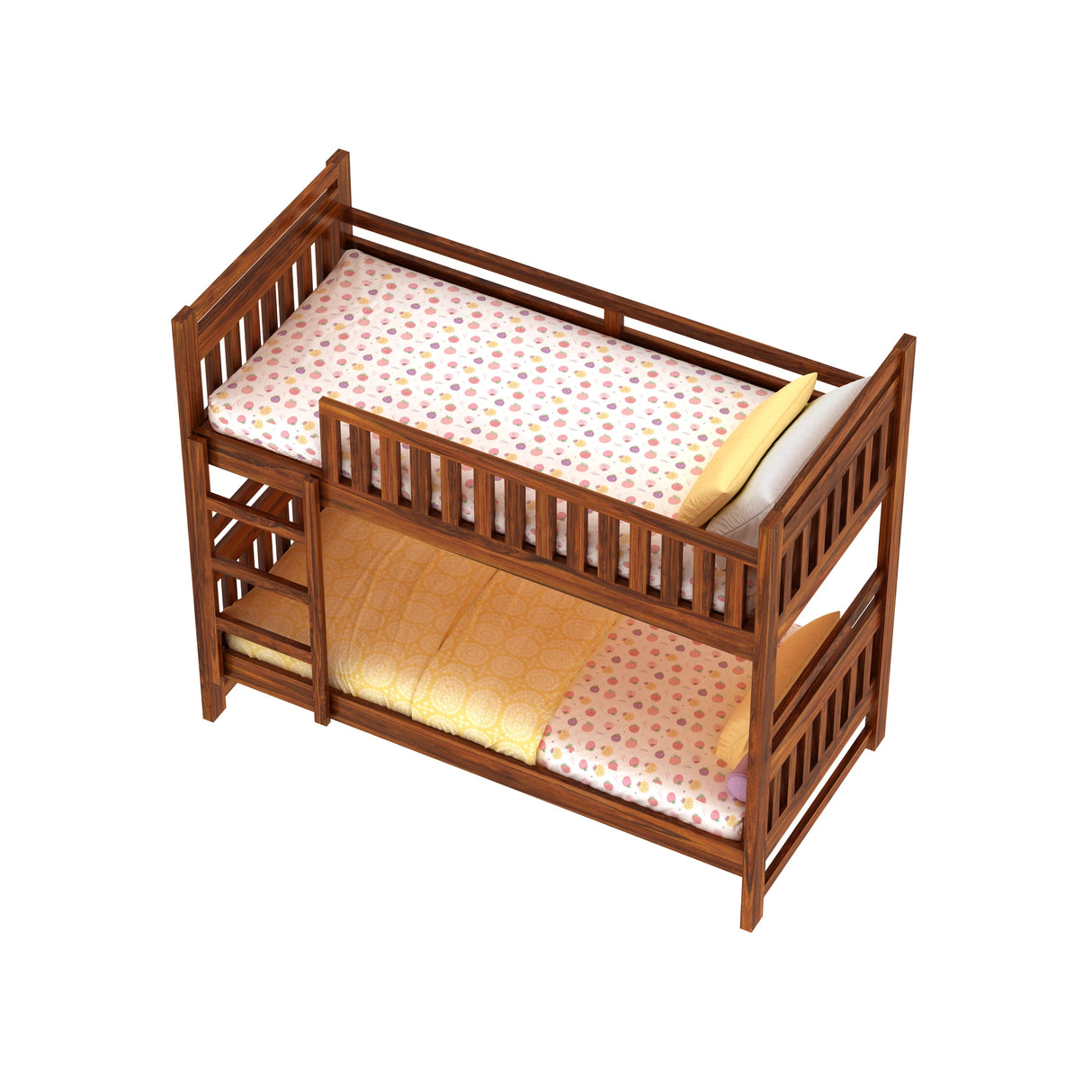 Swift Solid Sheesham Wood Bunk Bed Without Storage - 3 years Warranty