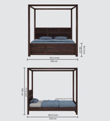 Akon Solid Sheesham Wood Poster Bed - 3 Years Warranty