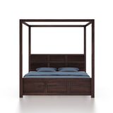 Akon Solid Sheesham Wood Poster Bed - 3 Years Warranty