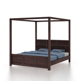 Akon Solid Sheesham Wood Poster Bed - 3 Years Warranty