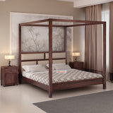 Maurus Solid Sheesham Wood Poster Bed - 3 Years Warranty