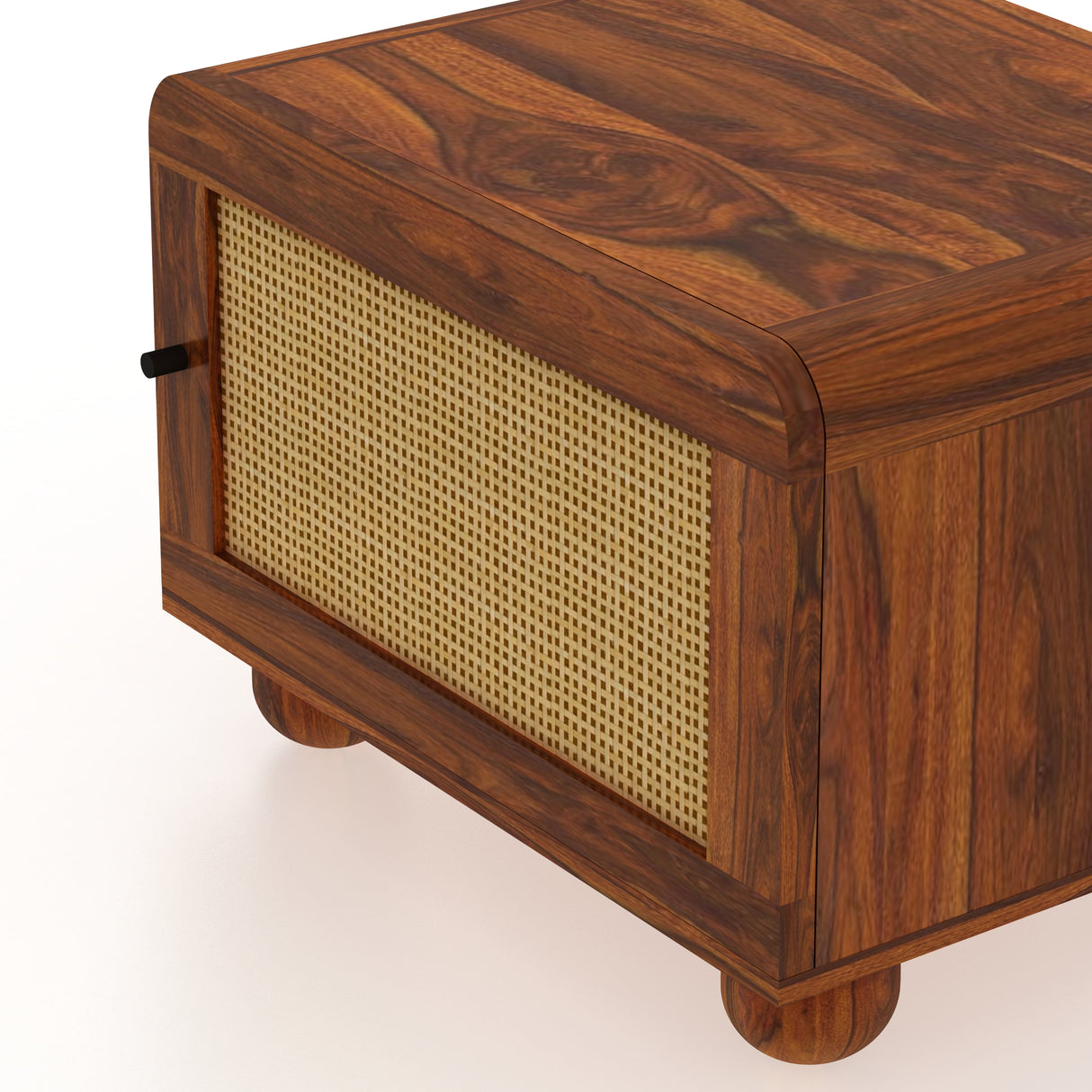 Naptune Solid Sheesham Wood Bedside Table - 3 Years Warranty