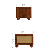 Naptune Solid Sheesham Wood Bedside Table - 3 Years Warranty
