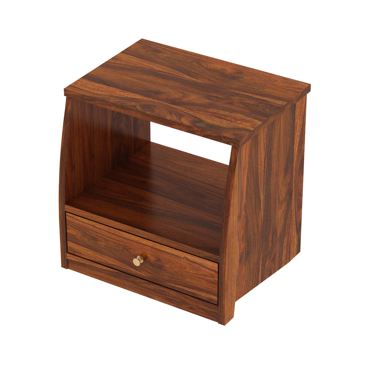 Mayor Solid Sheesham Wood  Bedside Table With One Drawer - 3 Years Warranty