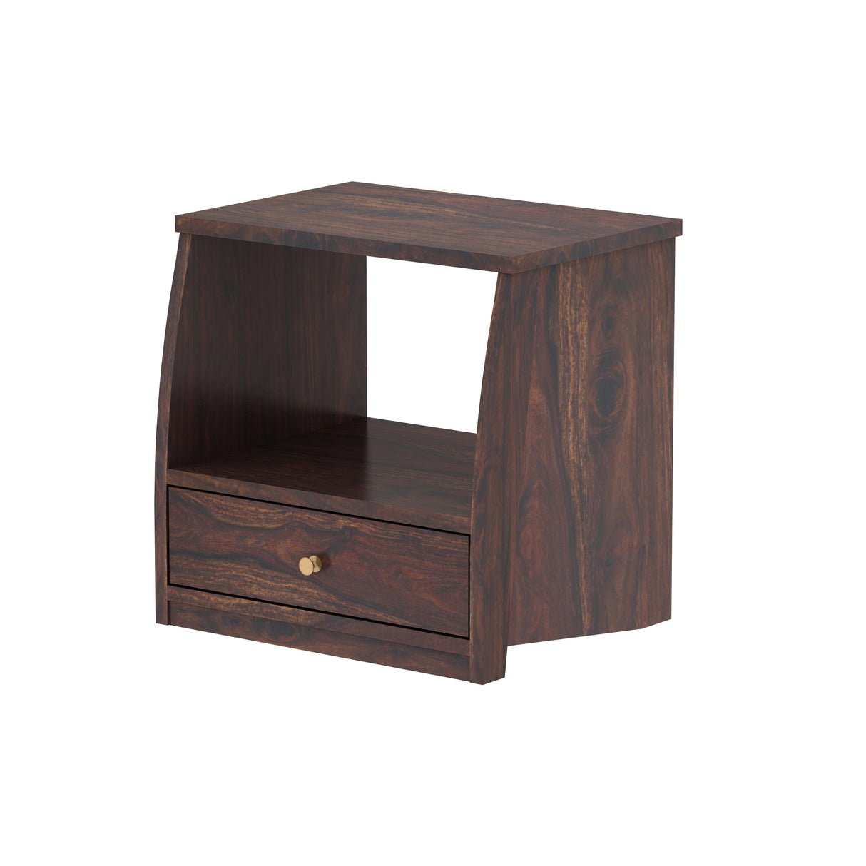 Mayor Solid Sheesham Wood  Bedside Table With One Drawer - 1 Year Warranty