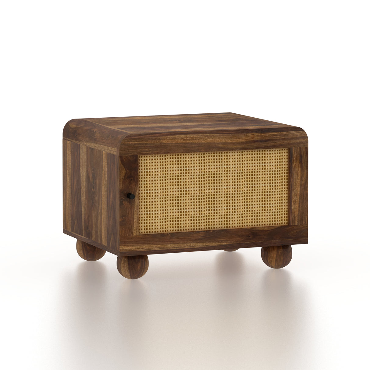 Naptune Solid Sheesham Wood Bedside Table - 3 Years Warranty