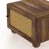 Naptune Solid Sheesham Wood Bedside Table - 3 Years Warranty