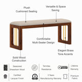 Edin Solid Sheesham Wood Dining Bench - 3 Years Warranty