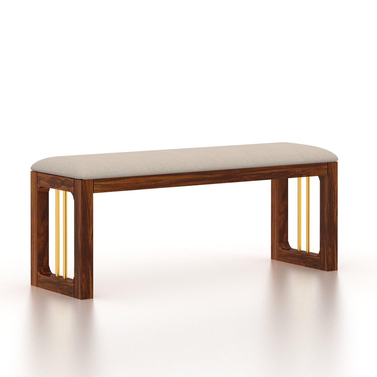 Edin Solid Sheesham Wood Dining Bench - 3 Years Warranty