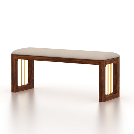 Edin Solid Sheesham Wood Dining Bench - 3 Years Warranty