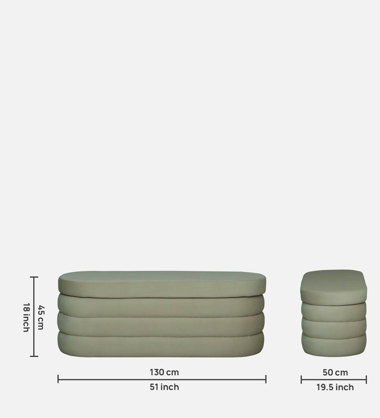 EMPEROR Upholstered Ottoman Bench With Storage - 12 Months Warranty(Cream)