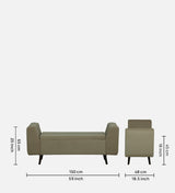 Mayor Upholstered Ottoman Bench With Storage - 12 Months Warranty(Brown)