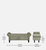 FABRIO Upholstered Ottoman Bench With Storage - 12 Months Warranty(Beige Suede)