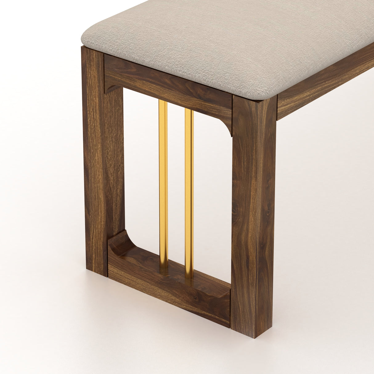 Edin Solid Sheesham Wood Dining Bench - 3 Years Warranty