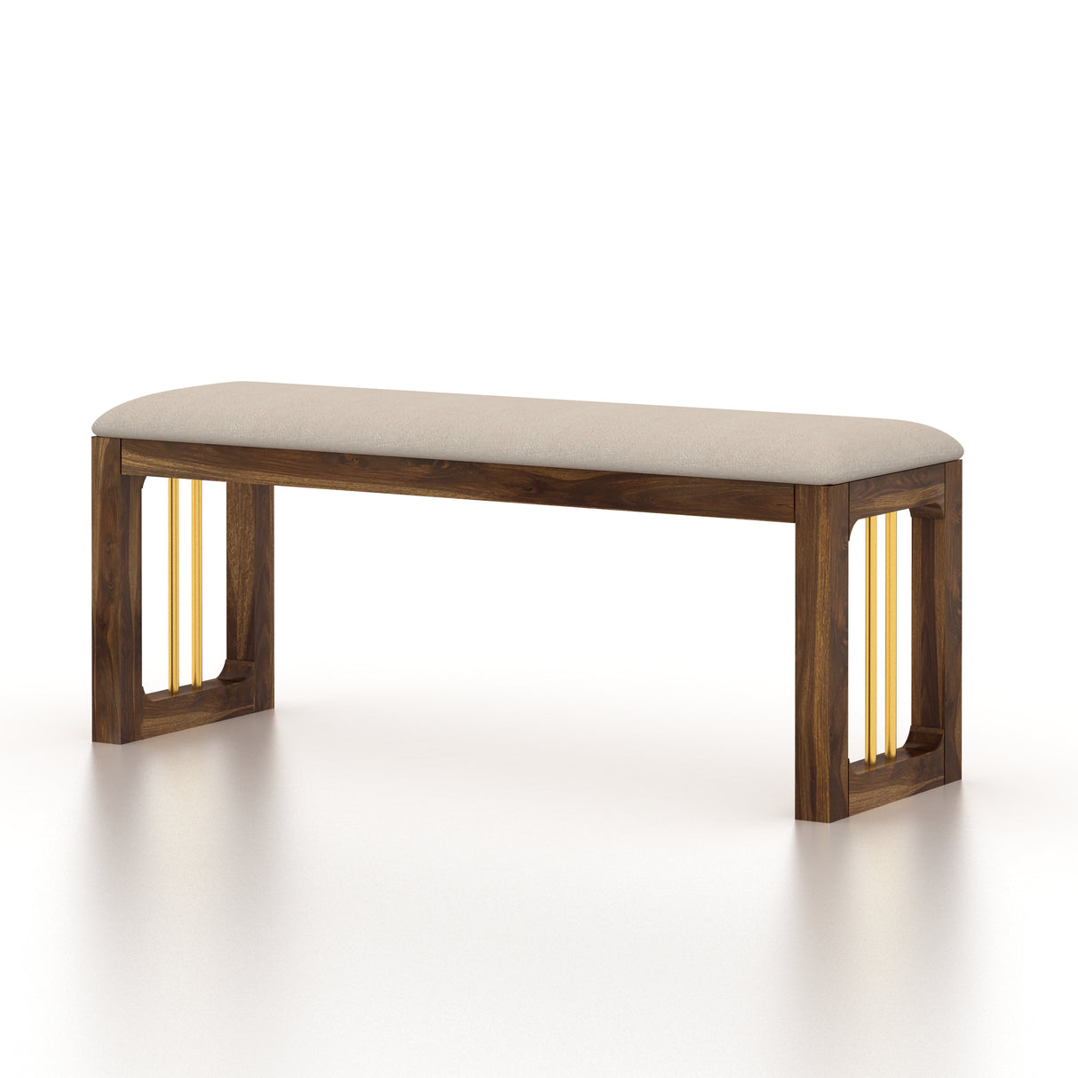 Edin Solid Sheesham Wood Dining Bench - 3 Years Warranty