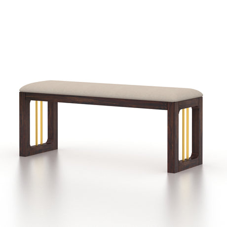 Edin Solid Sheesham Wood Dining Bench - 3 Years Warranty