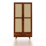 Riverton Solid Sheesham Wood Wardrobe With Two Doors and Drawer - 3-Year Warranty