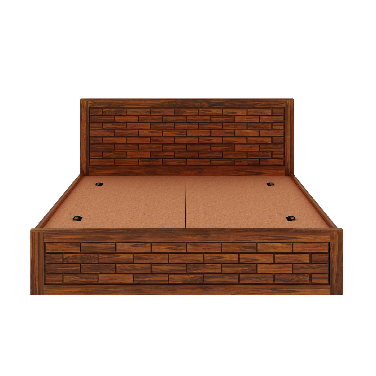 Italian Solid Sheesham Wood Bed with Box Storage FULL Headboard -  3 Years Warranty