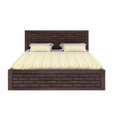Italian Solid Sheesham Wood Bed with Hydraulic Box Storage FULL Headboard - 3 Years Warranty