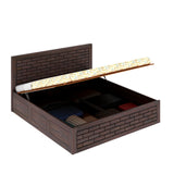 Italian Solid Sheesham Wood Bed with Hydraulic Box Storage FULL Headboard - 3 Years Warranty
