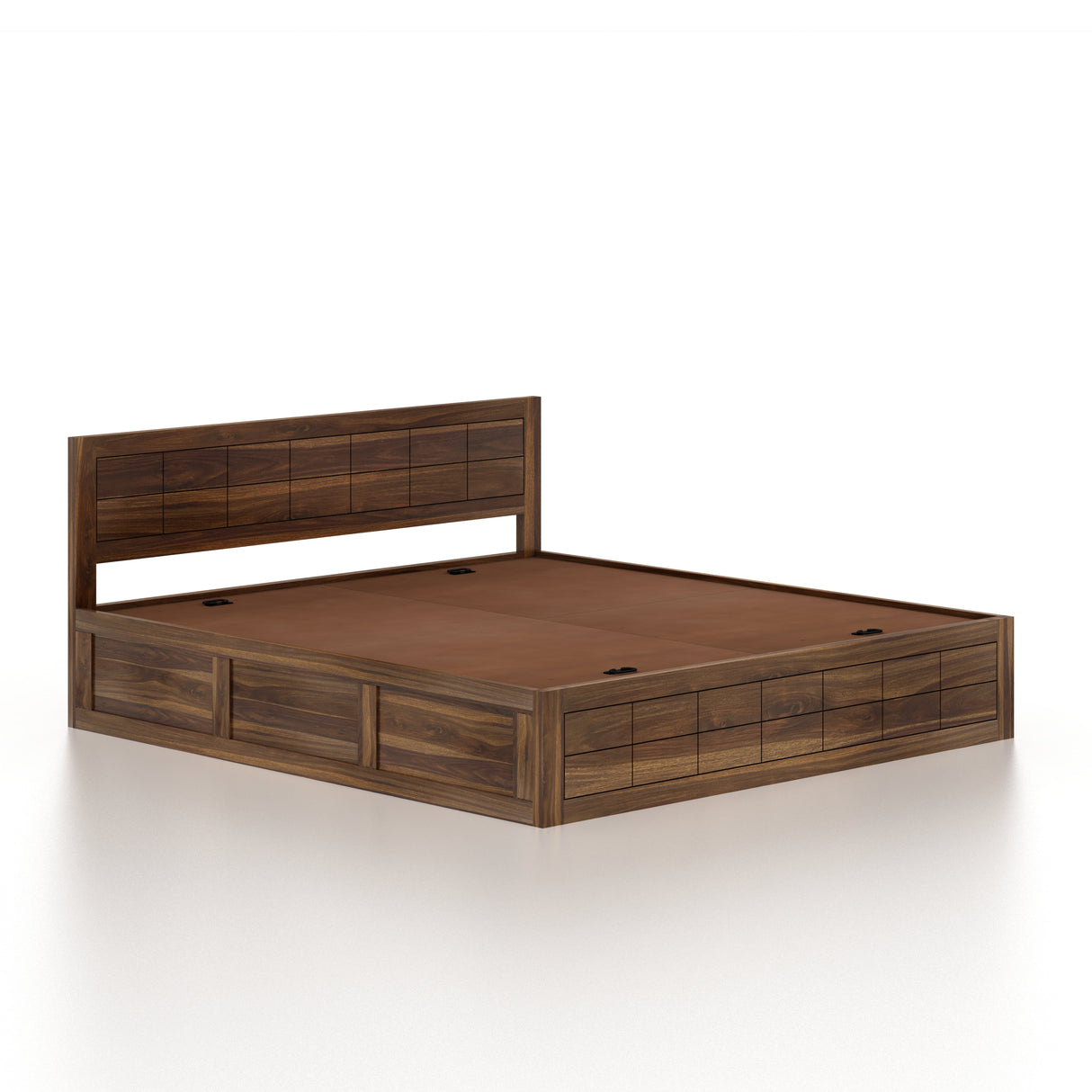SKYLER Solid Sheesham Wood Box Storage Bed - 3 years Warranty