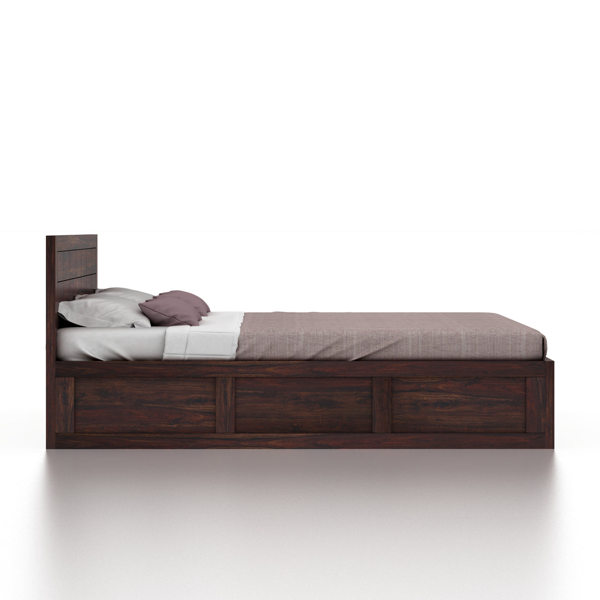 SKYLER Solid Sheesham Wood Box Storage Bed - 3 years Warranty
