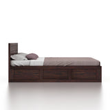 SKYLER Solid Sheesham Wood Box Storage Bed - 3 years Warranty