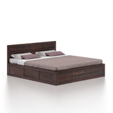 SKYLER Solid Sheesham Wood Box Storage Bed - 3 years Warranty