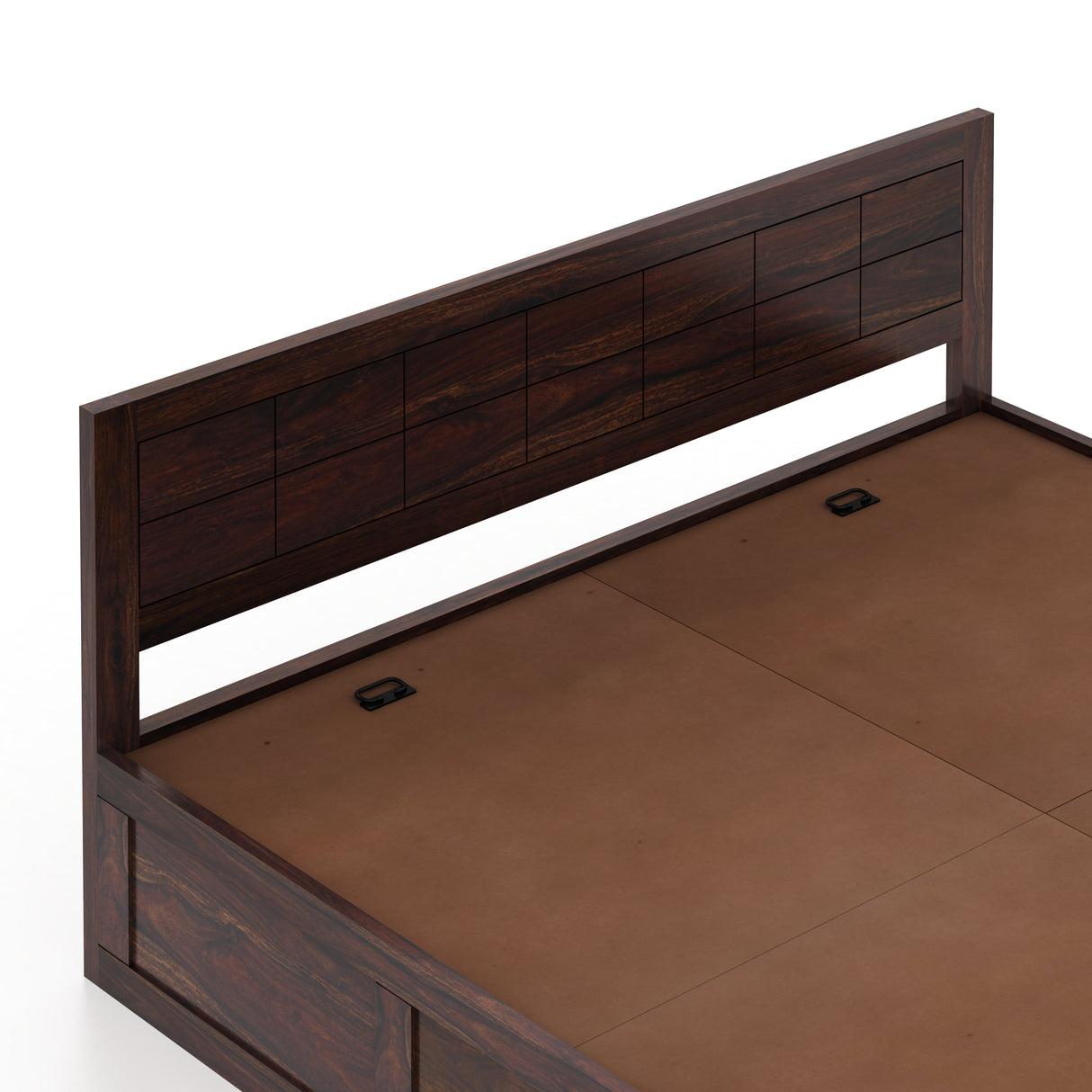 SKYLER Solid Sheesham Wood Box Storage Bed - 3 years Warranty