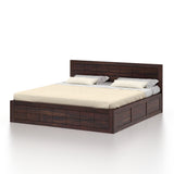 SKYLER Solid Sheesham Wood Hydraulic Storage Bed - 3 years Warranty