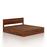 SKYLER Solid Sheesham Wood Hydraulic Storage Bed - 3 years Warranty