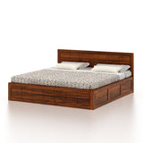 SKYLER Solid Sheesham Wood Hydraulic Storage Bed - 3 years Warranty