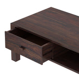 Lurid Solid Sheesham Wood Coffee Table With Drawer - 3 Years Warranty