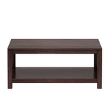 CROSS Solid Sheesham Wood Coffee Table With Shelf - 3 Years Warranty