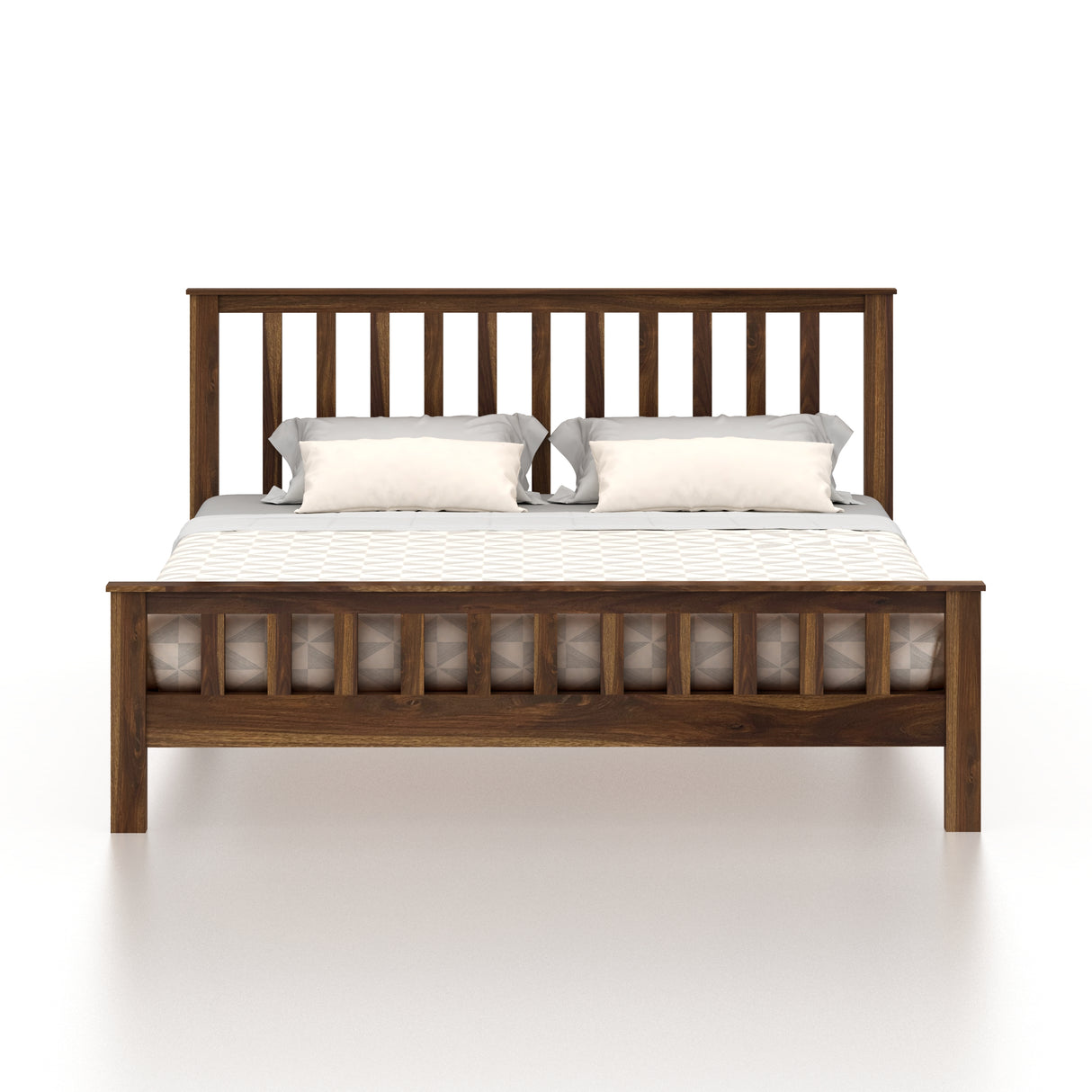 Cairo Solid Sheesham Wood Without Storage Bed - 3 Years Warranty