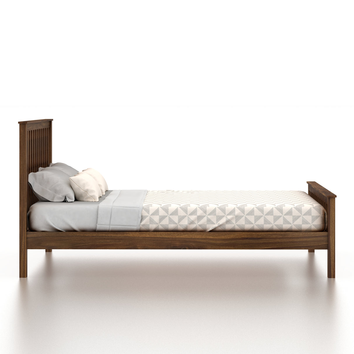 Cairo Solid Sheesham Wood Without Storage Bed - 3 Years Warranty