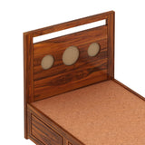 Cosmos Solid Sheesham Wood Single Size Bed With Box Storage - 3 years Warranty