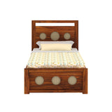 Cosmos Solid Sheesham Wood Single Size Bed With Box Storage - 3 years Warranty