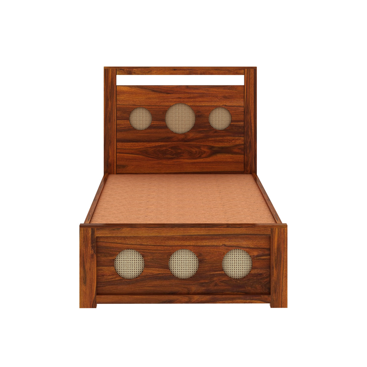 Cosmos Solid Sheesham Wood Single Size Bed With Box Storage - 3 years Warranty