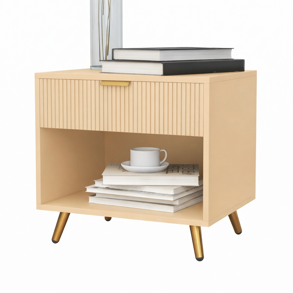 CHICAGO Solid Sheesham Wood Bedside Table - 3 Years Warranty (LUXE EDITION)