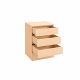 DENIEL Solid Sheesham Wood Bedside Table With 3 Drawers Storage - 3 Years Warranty (LUXE EDITION)