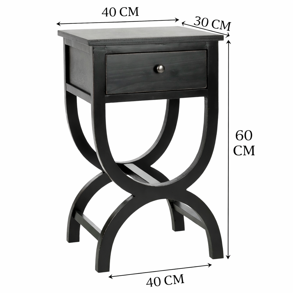 EGYPT Solid Sheesham Wood Bedside Table - 3 Years Warranty (LUXE EDITION)