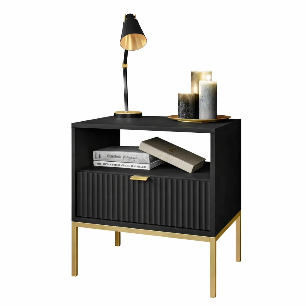 VENUS Solid Sheesham Wood Bedside Table - 3 Years Warranty (LUXE EDITION)