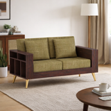 Bolt Solid Sheesham Wood 2 Seater Sofa With Side Storage - 3 Year Warranty (LUXE EDITION)