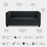 VENUS Three Seater Upholstered Sofa Velvet - 12 Months Warranty - TAR