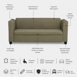 VENUS Three Seater Upholstered Sofa Velvet - 12 Months Warranty
