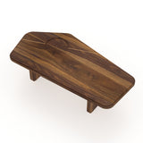 RECTOR Solid Sheesham Wood Coffee Table With Brass Detailing - 3 Years Warranty
